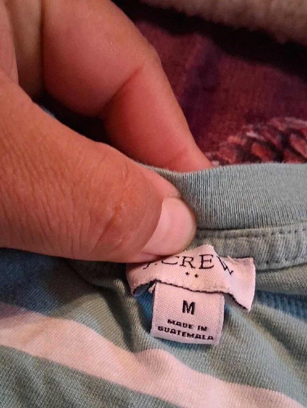 J. Crew Mint Green & White Striped Long-Sleeve Crewneck